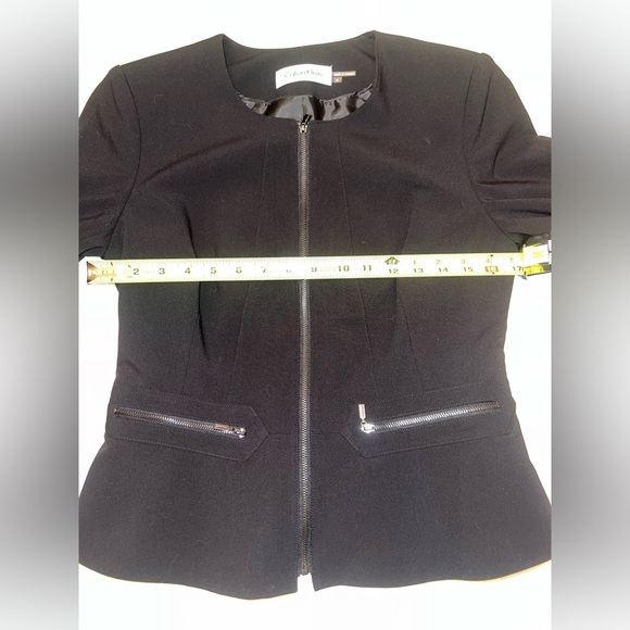 Calvin Klein black peplum blazer | Size 4 | EUC - Picture 12 of 13